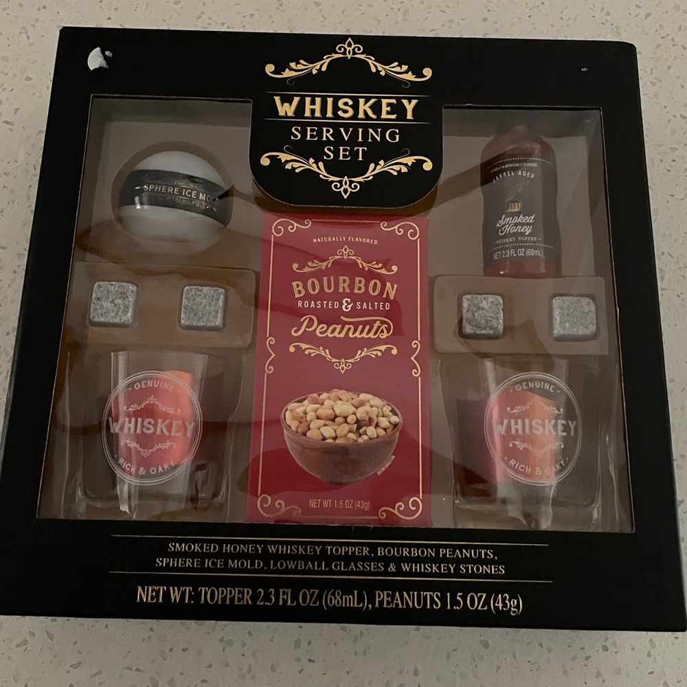Whiskey gift set! Great white elephant holiday gift!